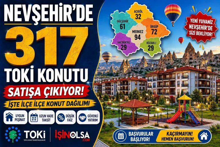 Nevsehirde 317 TOKI Konutu Satisa Cikiyor Iste Ilce Ilce Konut Dagilimi