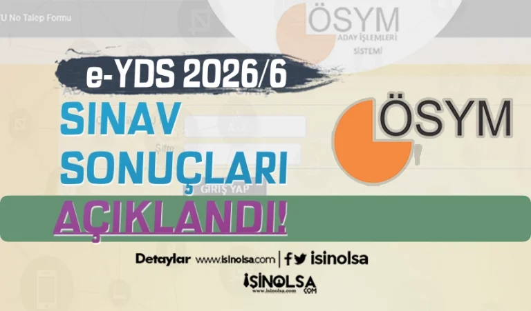 ÖSYM: e-YDS 2026/6 (İngilizce) Sınav Sonuçları Açıklandı