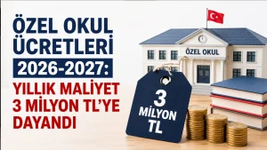 Özel Okul Ücretleri 2026-2027: Yıllık Maliyet 3 Milyon TL'ye Dayandı