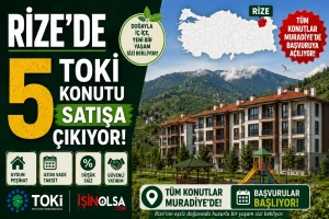 Rize’de 5 TOKİ Konutu Satışa Çıkıyor! Tüm Konutlar Muradiye’de Başvuruya Açılıyor