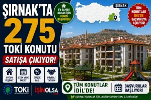 Şırnak’ta 275 TOKİ Konutu Satışa Çıkıyor! Tüm Konutlar İdil’de Başvuruya Açılıyor