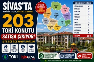 Sivas’ta 203 TOKİ Konutu Satışa Çıkıyor! İşte İlçe İlçe Konut Dağılımı