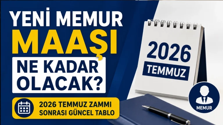 Yeni Memur Maaşı Ne Kadar Olacak? 2026 Temmuz Zammı Sonrası Güncel Tablo