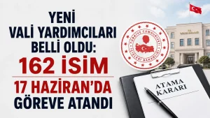 Yeni Vali Yardımcıları Belli Oldu: 162 İsim 17 Haziran’da Göreve Atandı