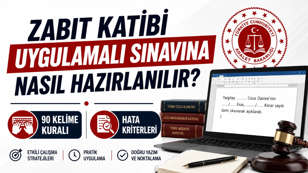 Zabıt Katibi Uygulamalı Sınavına Nasıl Hazırlanılır? 90 Kelime Kuralı ve Hata Kriterleri