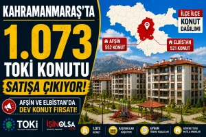 Kahramanmaraş’ta 1.073 TOKİ Konutu Satışa Çıkıyor! Afşin ve Elbistan’da Dev Konut Fırsatı