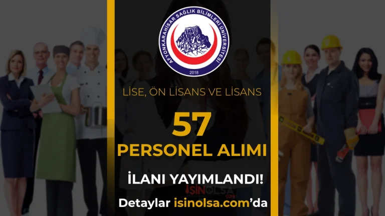 AFSÜ 57 Sözleşmeli Personel Alımı Yapacak