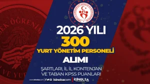 GSB 300 Yurt Yönetim Personeli Alımı, İl İl Kontenjan, Şartlar ve Taban KPSS Puanı