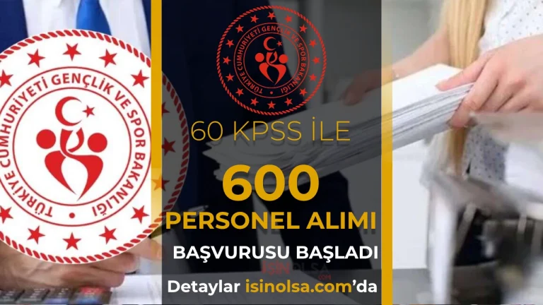 GSB 600 Sözleşmeli Personel Alımı Başvuruları Başladı