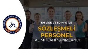 İzmir Demokrasi Üniversitesi 10 Sözleşmeli Personel Alımı Yapacak