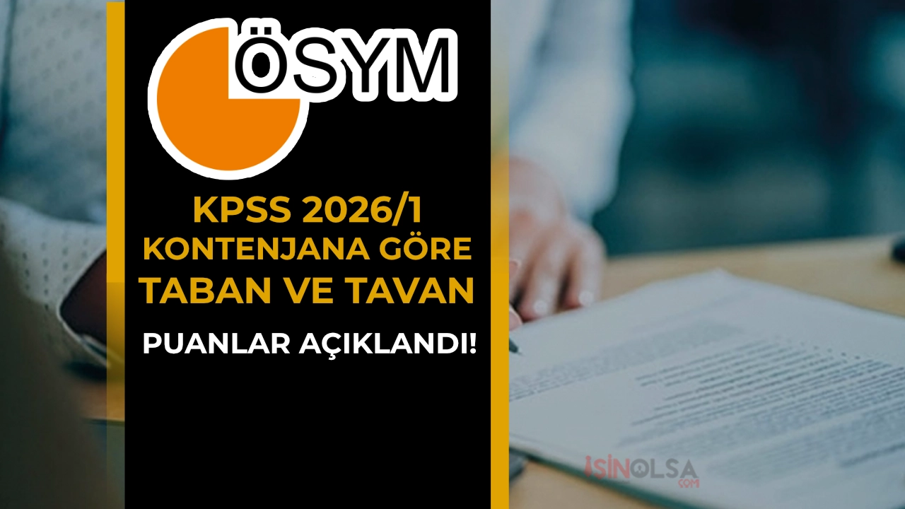 KPSS 2026/1 Kontenjana Göre Taban ve Tavan Puanlar