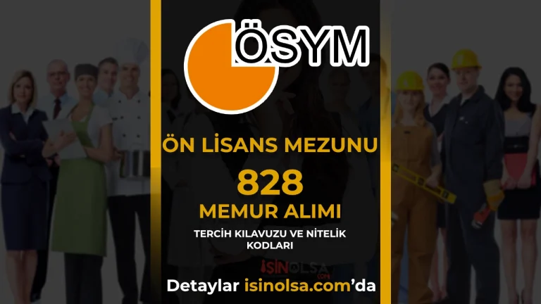 KPSS 2026/1 Ön Lisans Mezunu 828 Memur Alımı: Nitelik Kodları ve Kontenjan Şartları