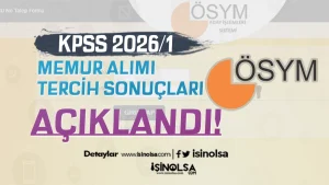 KPSS 2026/1 Tercih Sonuçları Açıklandı!