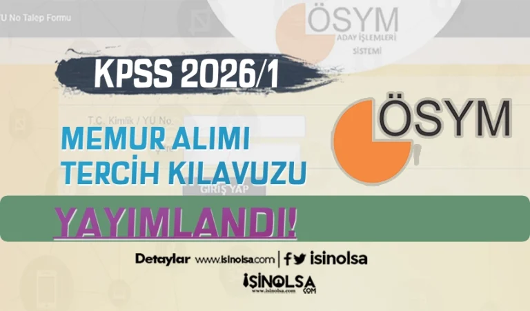KPSS 2026/1 Tercih Kılavuzu Yayımlandı!