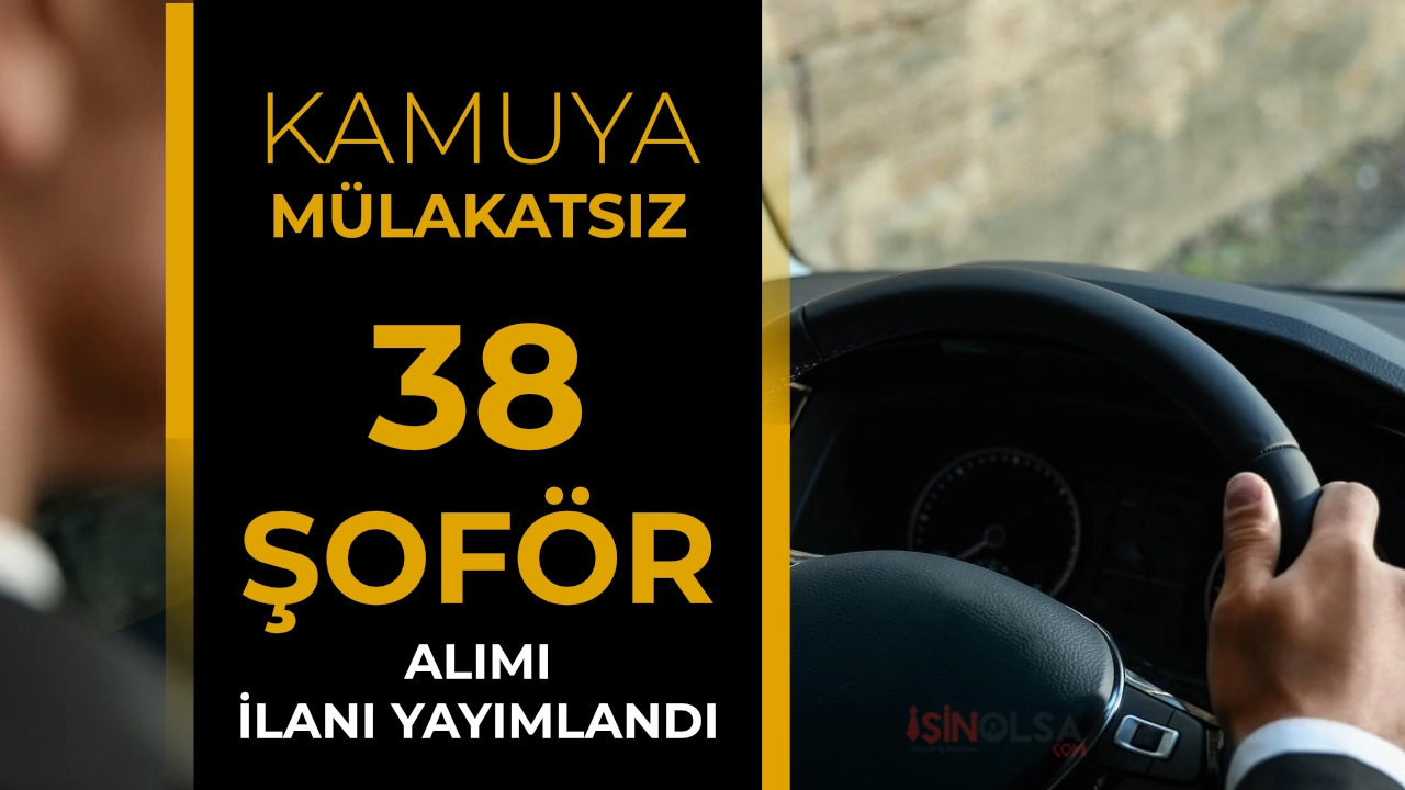 Mülakatsız Kamuya 38 Şoför Alımı Başvurusu Başladı! İşte Kurumlar
