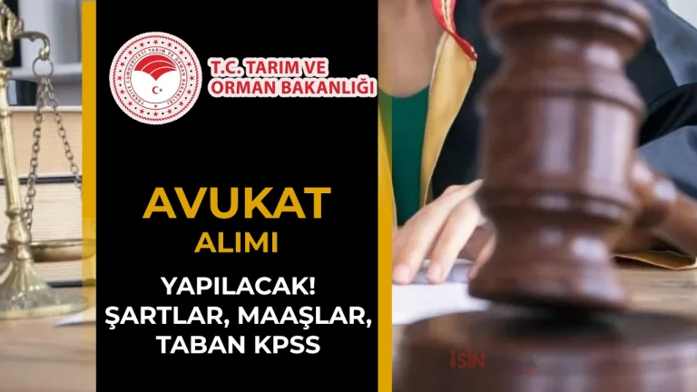 Tarım Bakanlığı 13 Avukat Alımı: Şartlar, Maaş ve Taban Puan