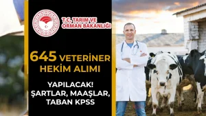 Tarım Bakanlığı 645 Veteriner Hekim Alacak: Şartlar, Maaş ve Taban Puan