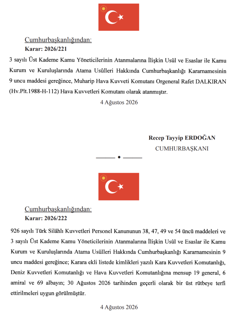 5 Ağustos 2026 Resmi Gazete Atama Kararı Yayımlandı! 5 image 175