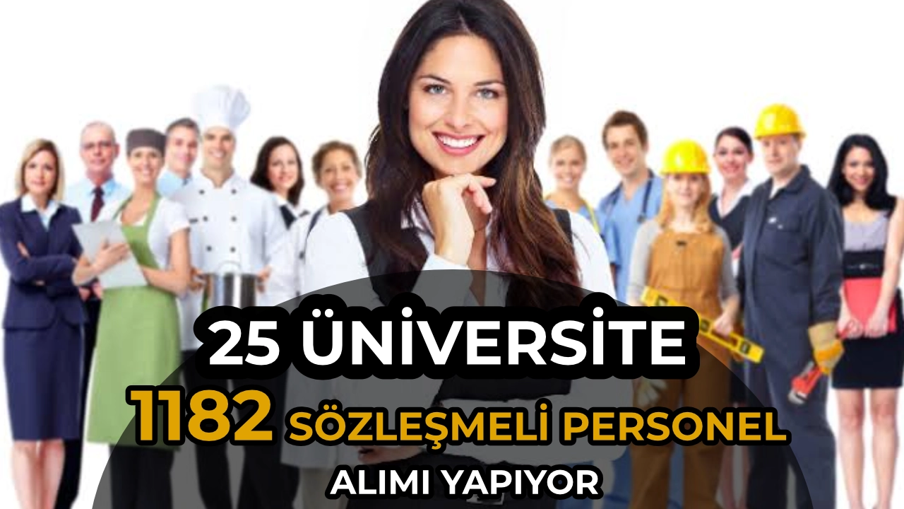 25 Üniversite 1182 Sözleşmeli Personel Alımı Yapıyor (Güvenlik, Temizlik, Büro, Kütüphaneci)