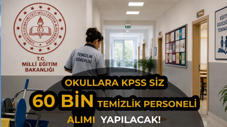 Okullara 60 Bin Temizlik Personeli Alımı Bekleniyor: KPSS Şartı Yok
