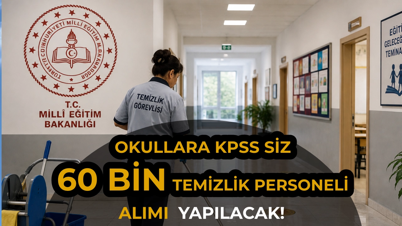 Okullara 60 Bin Temizlik Personeli Alımı Bekleniyor: KPSS Şartı Yok