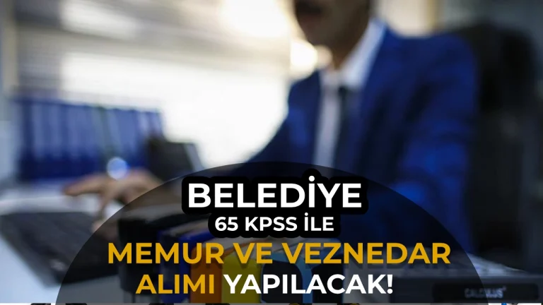 Saray Belediyesi 65 KPSS ile Memur Alımı Yapacak! Mühendis, Memur ve Veznedar