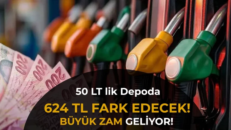Benzinde 12,48 TL’lik Artış Gündemde! 50 Litrelik Depoda 624 TL Fark