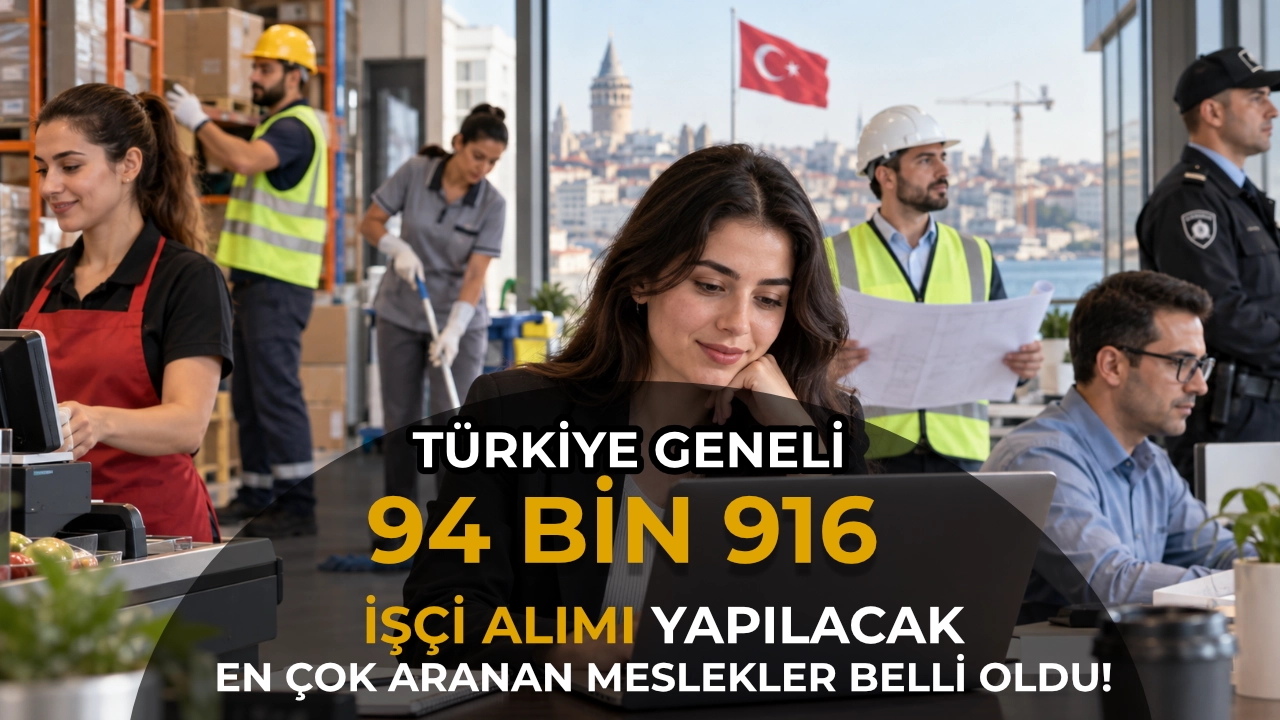 İŞKUR Üzerinden 94 Bin 916 Personel Aranıyor! En Çok Alım Yapılan Meslekler Belli Oldu