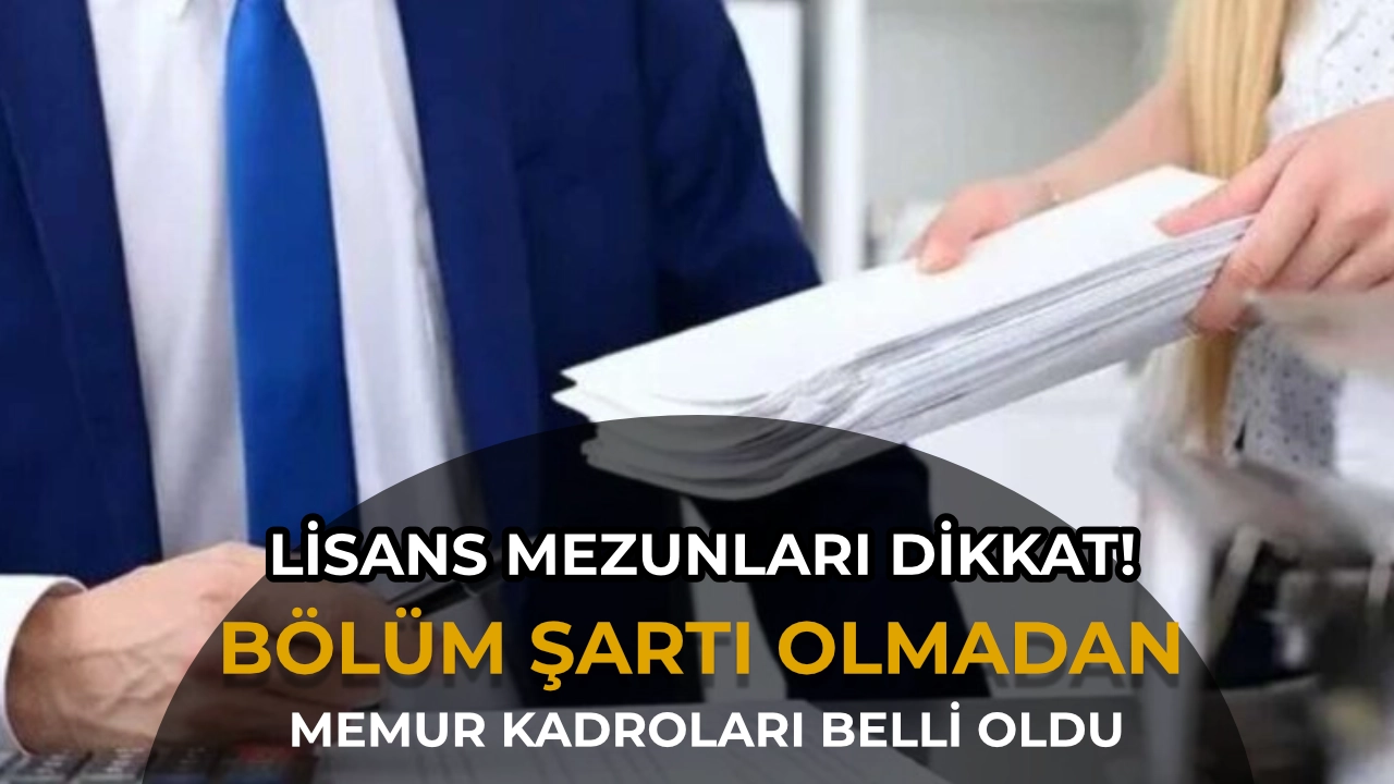 Lisans Mezunları Dikkat! Bölüm Şartı Aranmadan Başvurulabilen Memur Kadroları