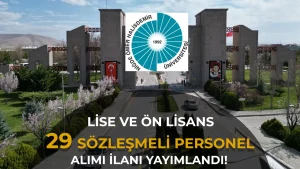 Niğde Ömer Halisdemir Üniversitesi 29 Personel Alacak! Lise ve Ön Lisans 60 KPSS