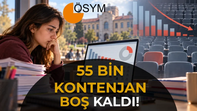 YKS Ek Yerleştirmede 100 Bin Kontenjanın 55 Bini Boş Kaldı!