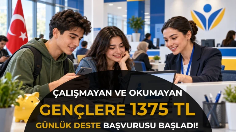 İŞKUR’dan Çalışmayan ve Okumayan Gençlere Günlük 1.375 TL! Başvuru Ekranı Açık