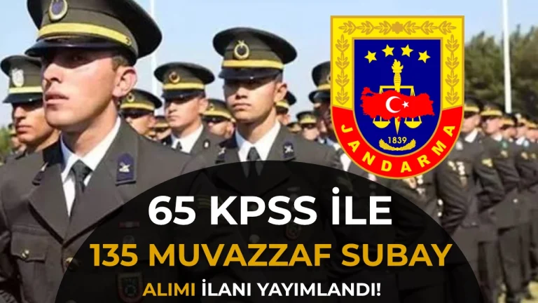 Jandarma 135 Muvazzaf Subay Alacak! Başvuru Tarihleri ve Branş Kontenjanları