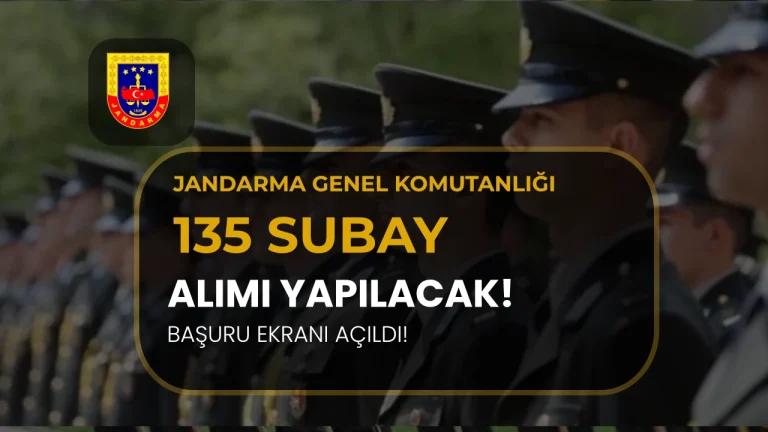 Jandarma 135 Subay Alımı Başvuruları Başladı! 65 KPSS ve KPSS’siz Kontenjanlar