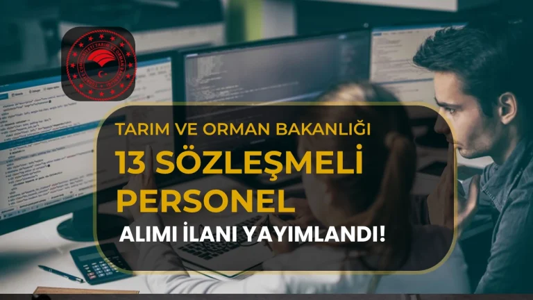 Tarım Bakanlığı 13 Bilişim Personeli Alacak! KPSS siz Başvuru İmkanı