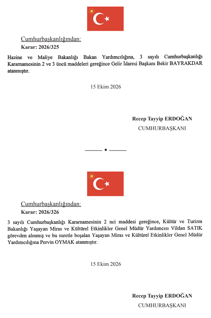 Resmi Gazete 16 Ekim Atama Kararları! 15 İsim Atandı, 2 İsim Görevden Alındı 5 image 28