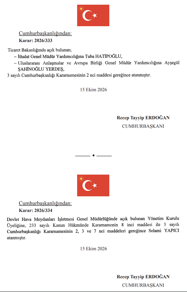 Resmi Gazete 16 Ekim Atama Kararları! 15 İsim Atandı, 2 İsim Görevden Alındı 9 image 32