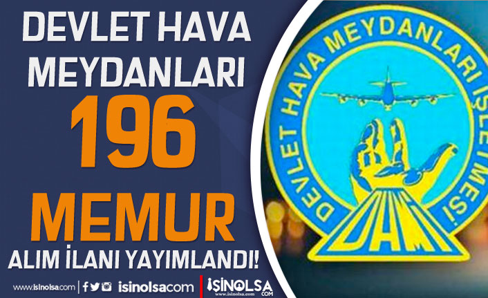 Devlet Hava Meydanları ( DHMİ ) 2022 Yılı 196 Memur Personel Alımı Yapıyor 19 devlet hava meydanlari dhmi 2022 yili 196 memur personel alimi yapiyor h42262 b3fce