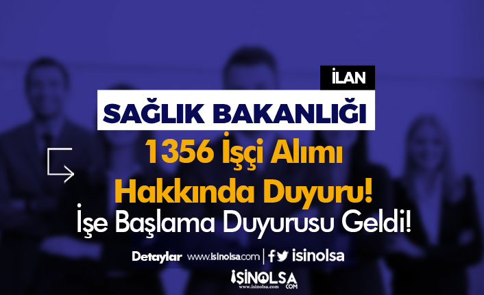 Sağlık Bakanlığı 1356 İşçi Alımı İçin İşe Başlama Duyurusu! Belgeler ve Teslim Tarihi Açıklandı 8 saglik bakanligi 1356 isci alimi icin ise baslama duyurusu belgeler ve teslim tarihi aciklandi h42750 a4047