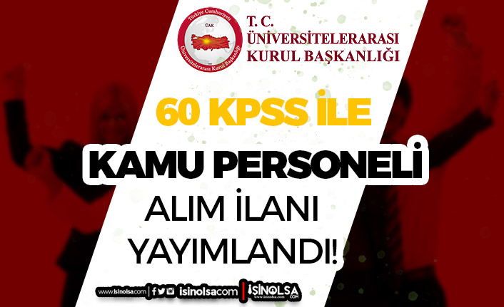 ÜAK 2022 Yılı 60 KPSS Puanı İle Kamu Personeli Alım İlanı Yayımlandı! 4 uak 2022 yili 60 kpss puani ile kamu personeli alim ilani yayimlandi h43262 3e221