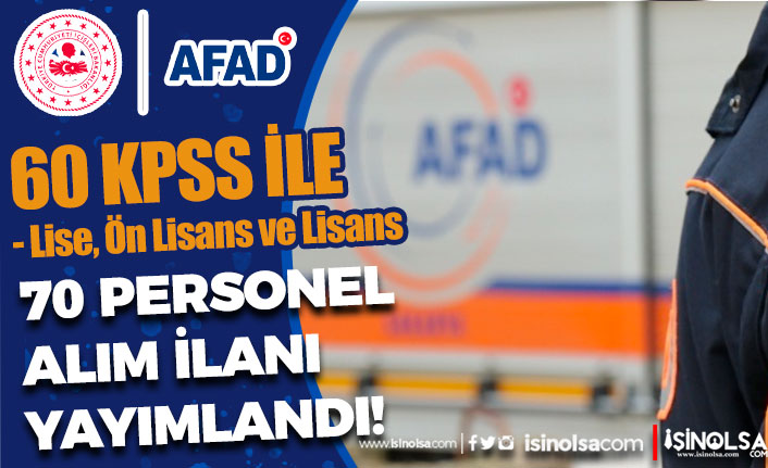 AFAD 70 Sözleşmeli Personel Alımı İlanı 2023 - Lise, Ön Lisans ve Lisans 9 afad 70 sozlesmeli personel alimi ilani 2023 lise on lisans ve lisans h43549 50569