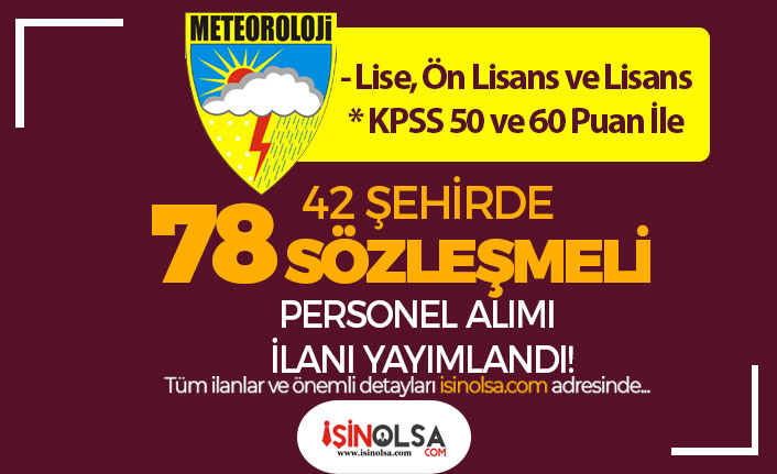 Meteoroloji ( MGM ) 78 Sözleşmeli Personel Alımı İlanı - Lise, Ön Lisans ve Lisans 4 meteoroloji mgm 78 sozlesmeli personel alimi ilani lise on lisans ve lisans h44388 06b53